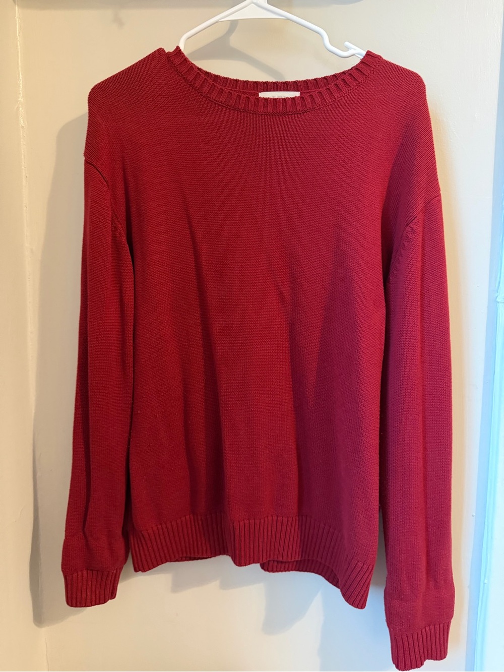 Vintage Deep Red Knit Sweater